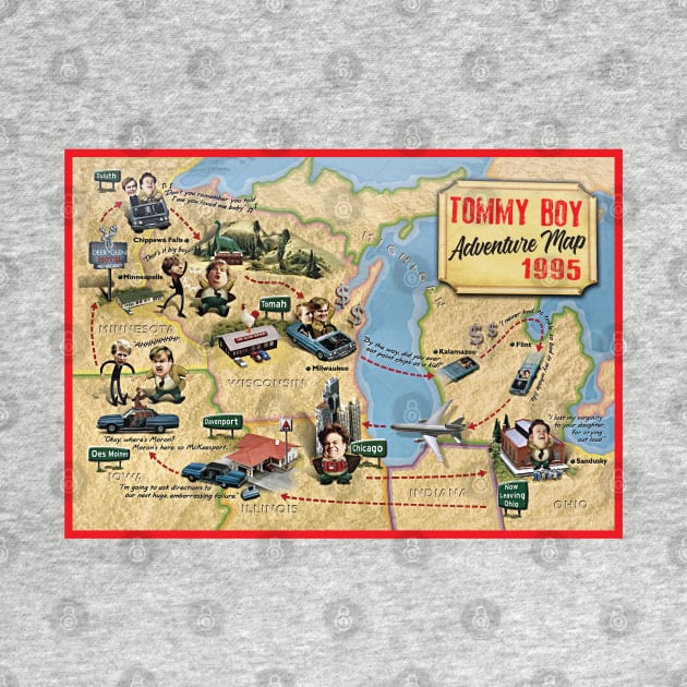 Tommy's Travel Map by Alema Art